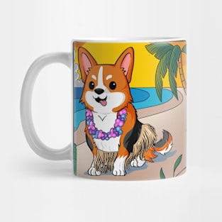 Tropical Corgi Mug